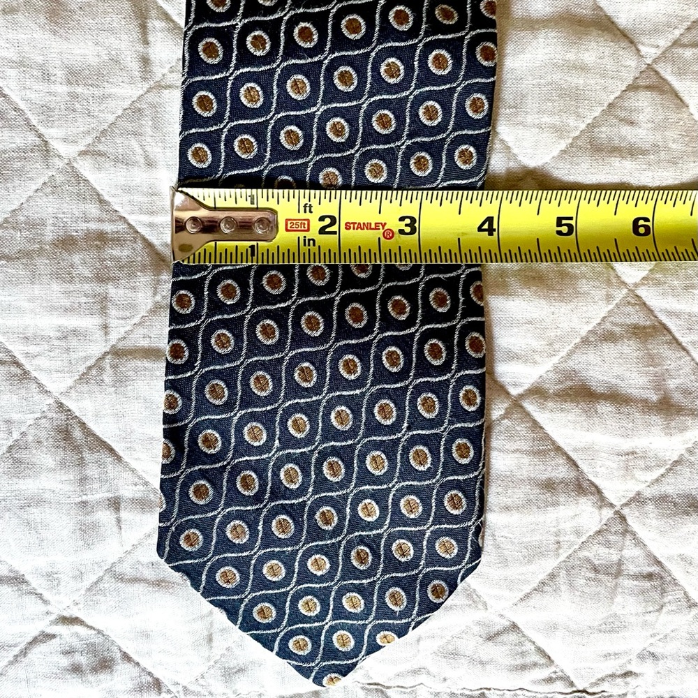 GIORGIO ARMANI Italian Silk & Linen Tie - Picture 6 of 6